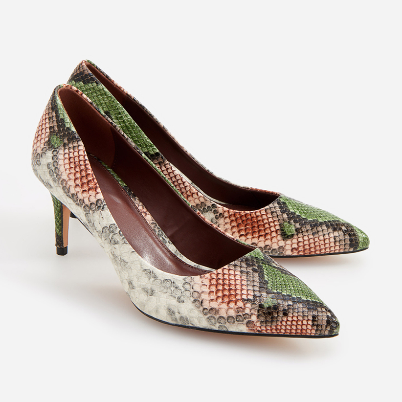 snakeskin canvas shoes