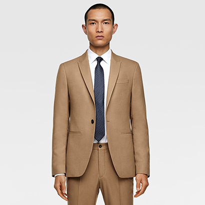 brown suit zara