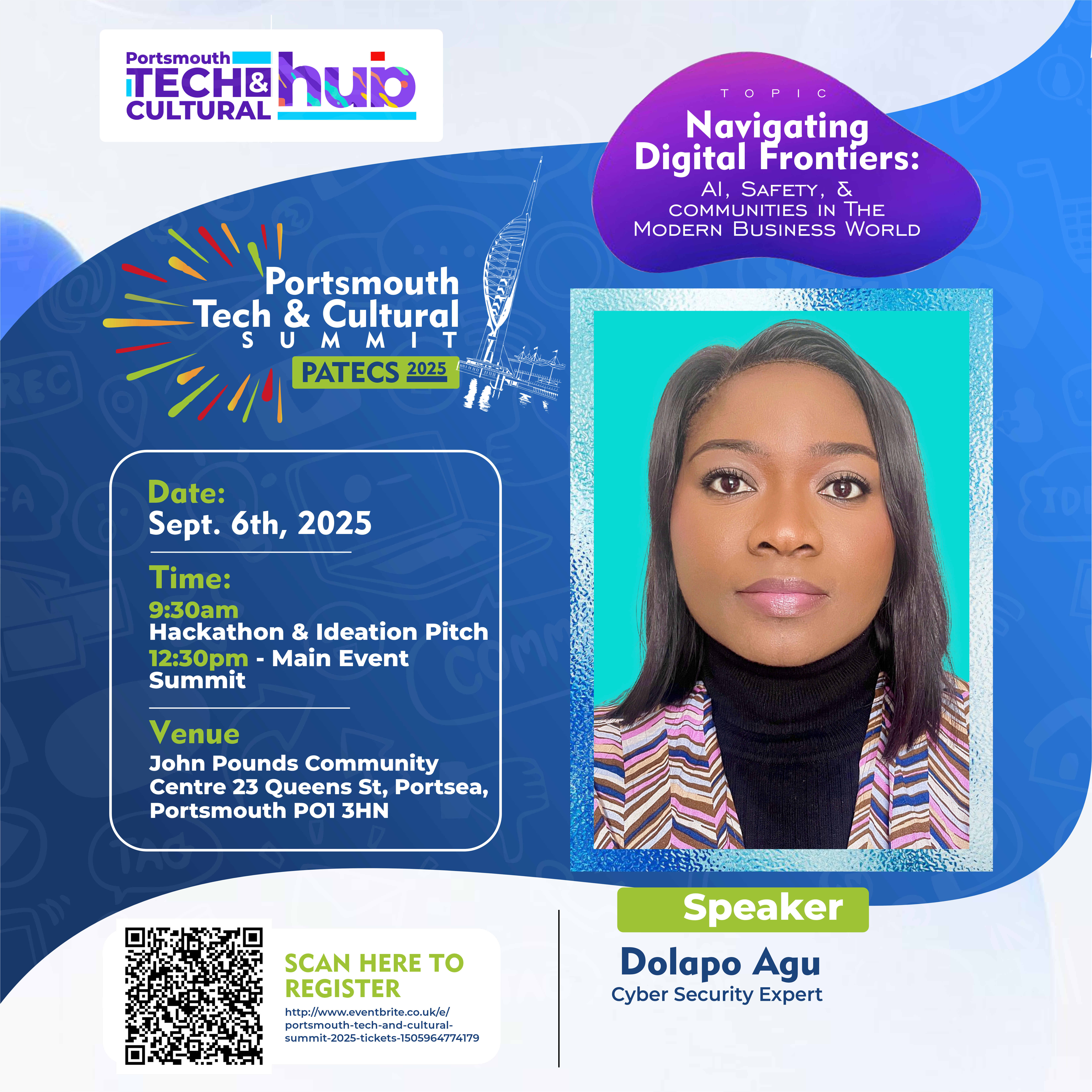 Dolapo Agu Will Be Speaking At Portsmouth Tech and Cultural Summit 2025