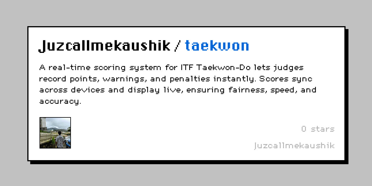 Taekwon Scoring System