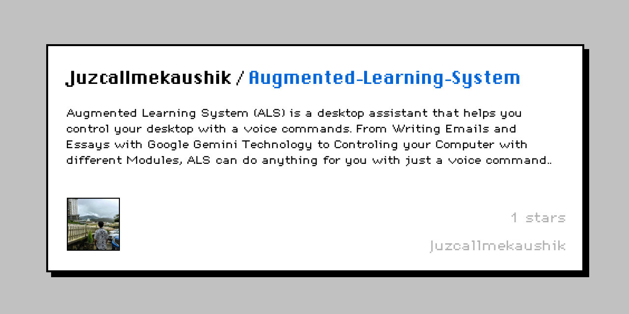 Augmented Learning System