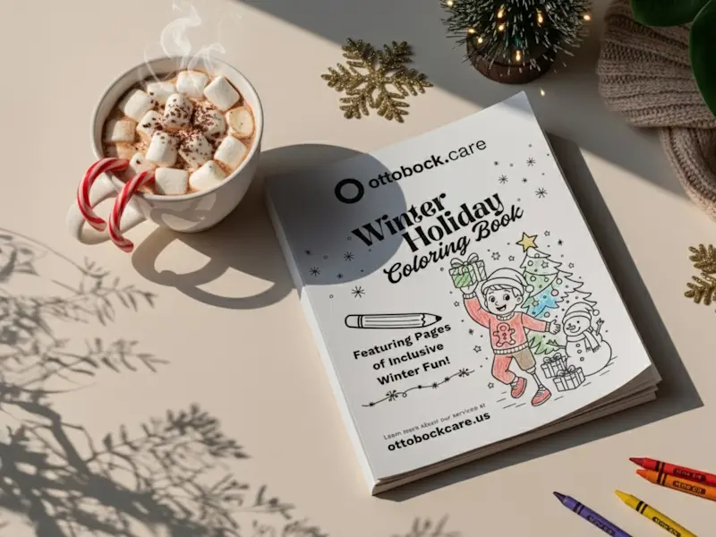The exclusive Ottobock Care Winter Holiday Coloring Book for children