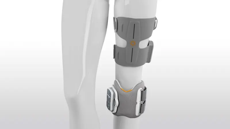 Immagine del sistema L300 Go Plus con cosciale montato su un manichino