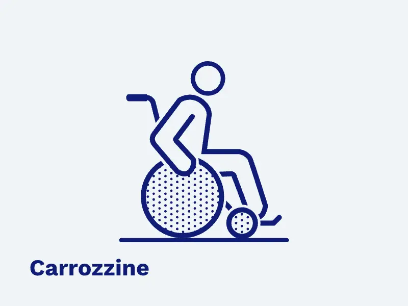 Icona azzurra per sezione Carrozzine