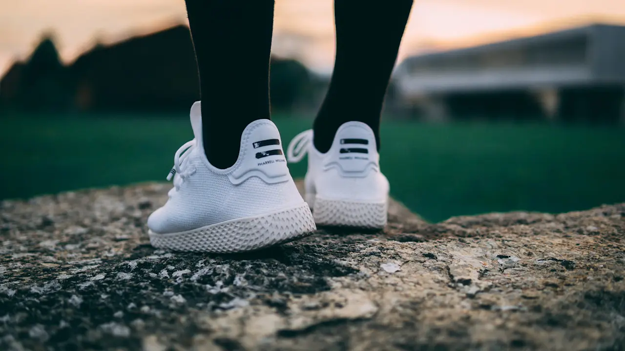 A pair of shoes and compression socks