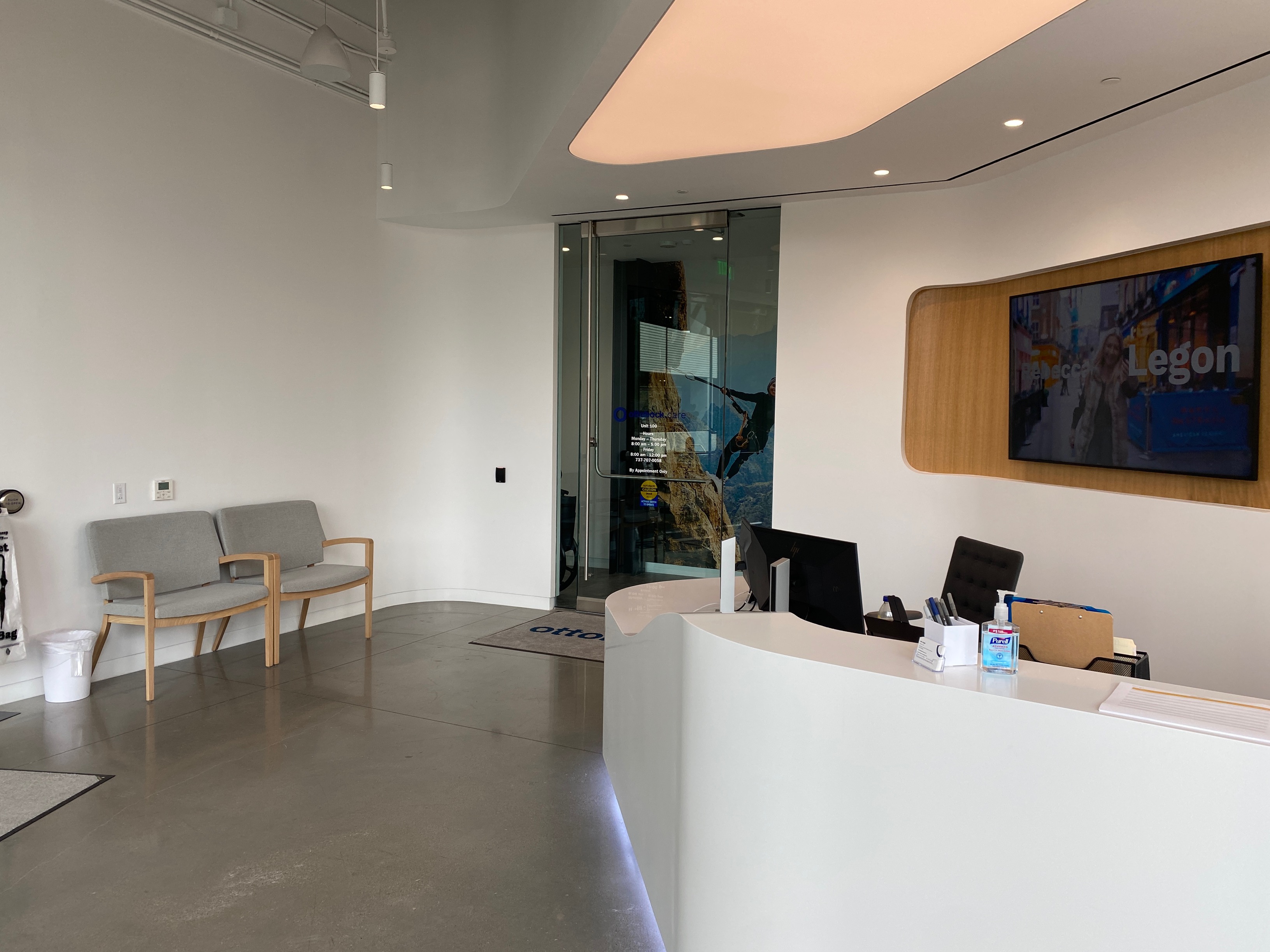 La entrada al centro de tratamiento ortoprotésico Ottobock.care en Austin, TX