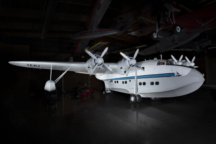 The Solent Flying Boat in the spotlight.