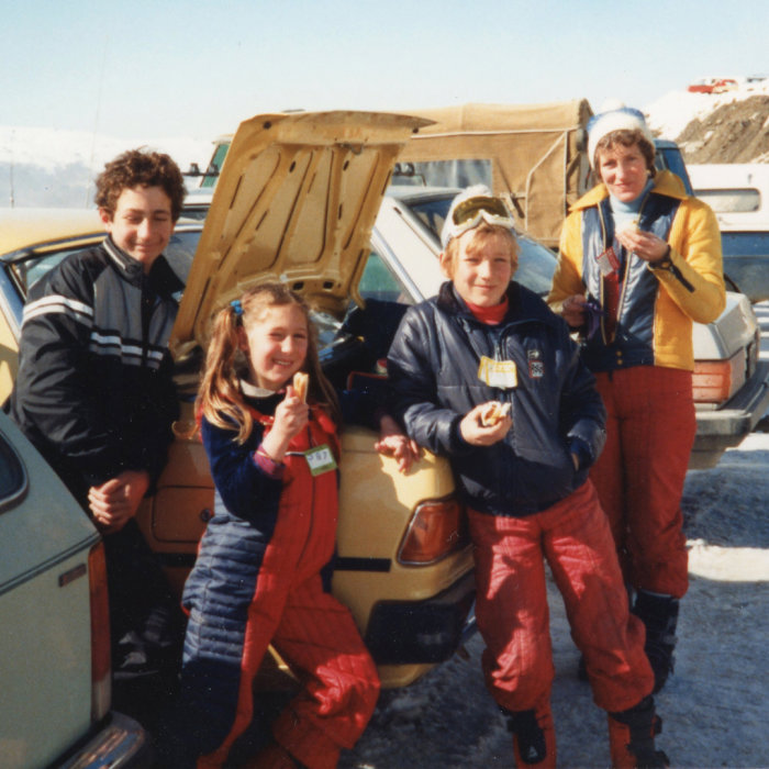 Holidays at Cardrona ski field, 1984. 