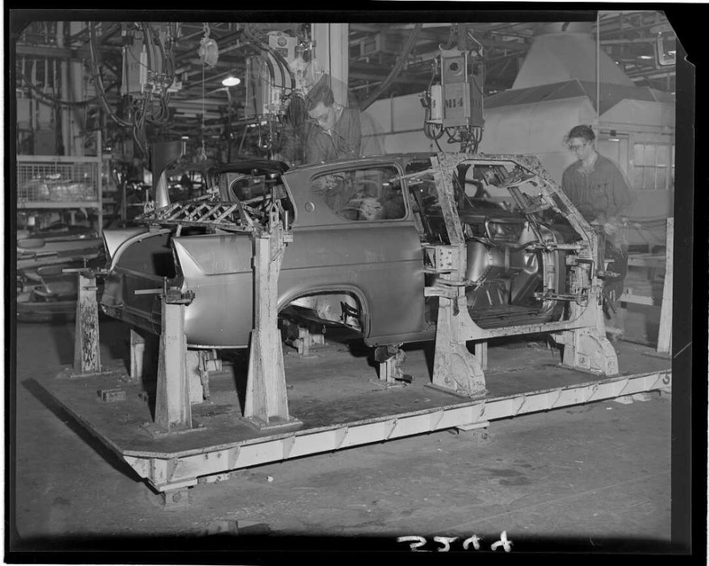 Interior of Ford Motors assembly plant.