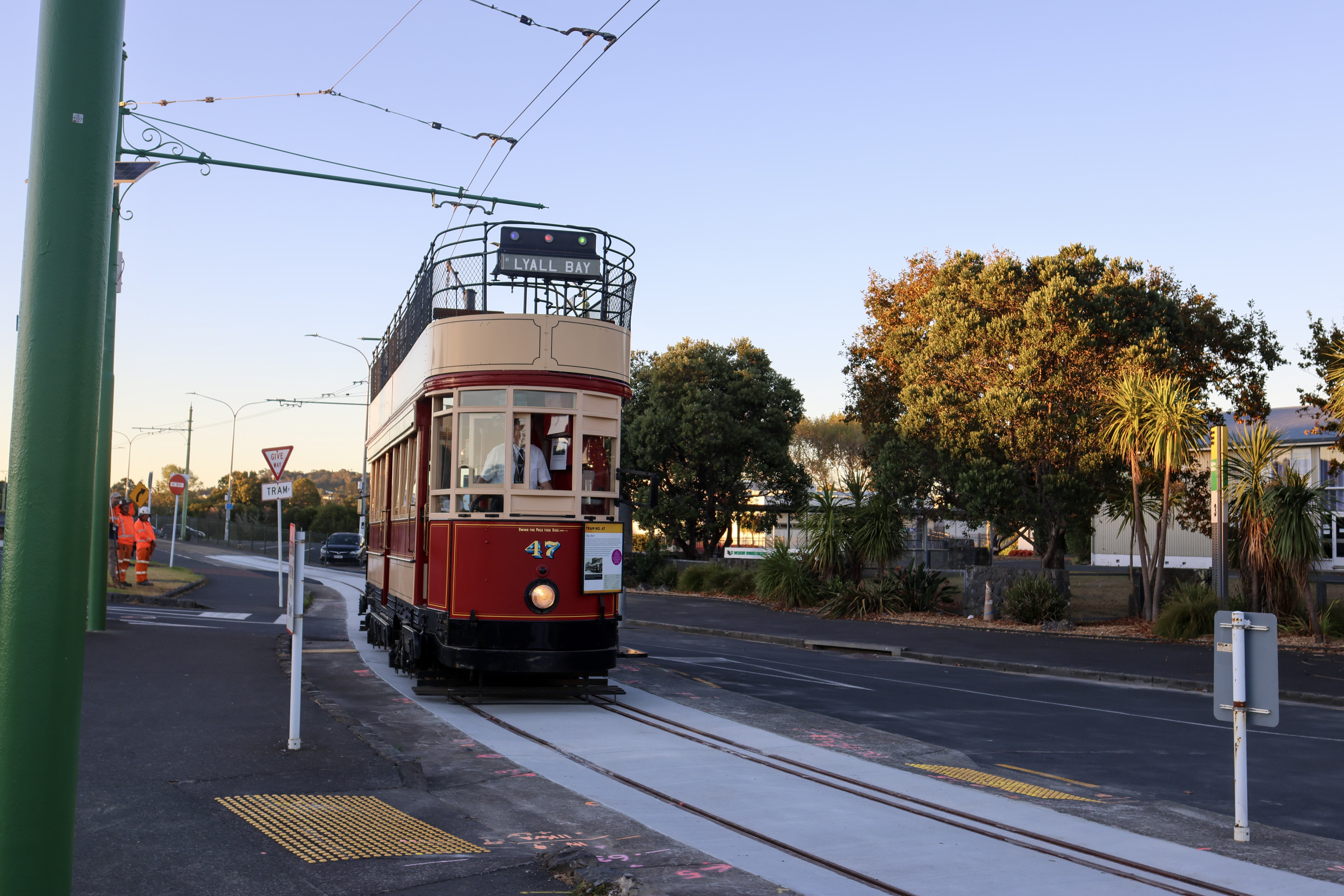 Big Ben successfully testing the rails on the completed S-bend section