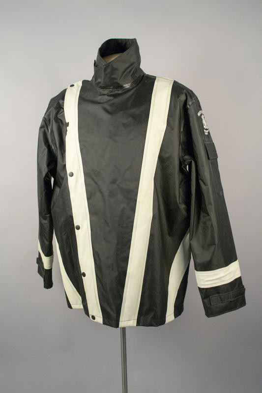 New Zealand Ministry of Transport et al. 1976-1982. Uniform Rain Jacket [Ministry of Transport], 2017.16.14. The Museum of Transport and Technology (MOTAT).