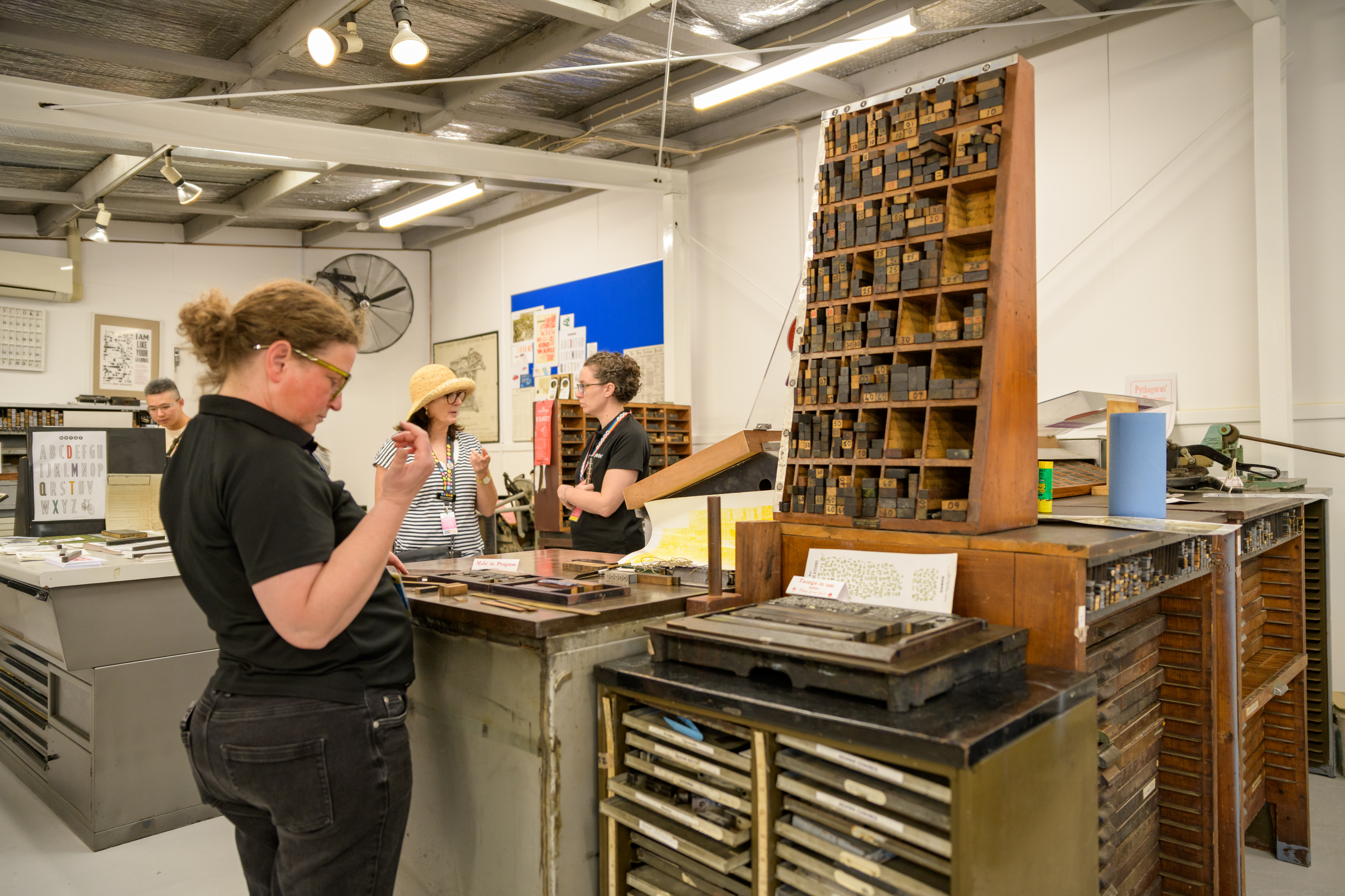 Inside the print shop