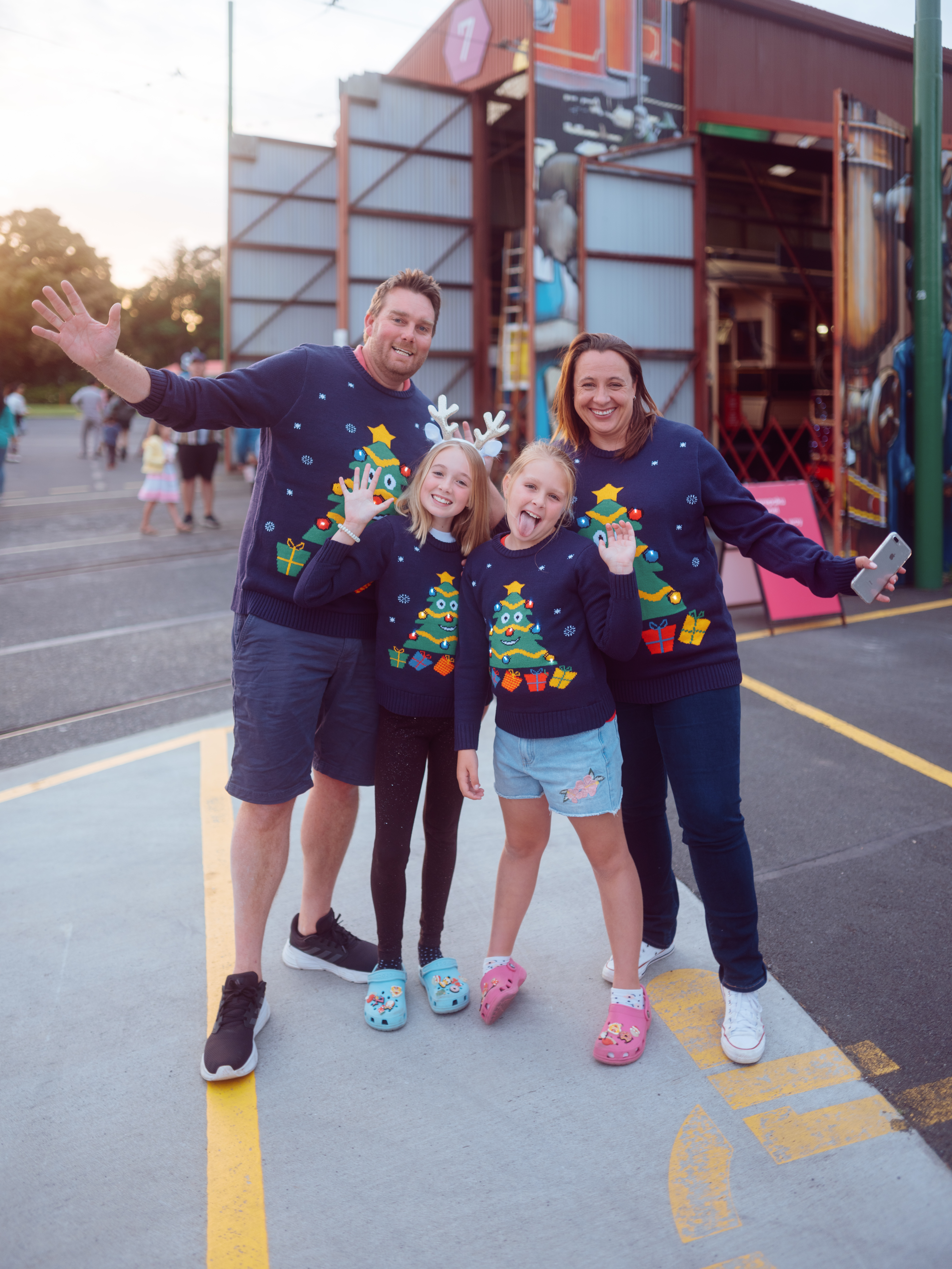 Festive family in Christmas jumpers - dress to impress! 