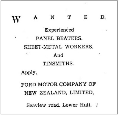 Ford Job advertisement 