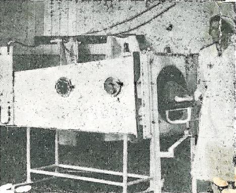 The Iron Lung at Auckland Hospital. 