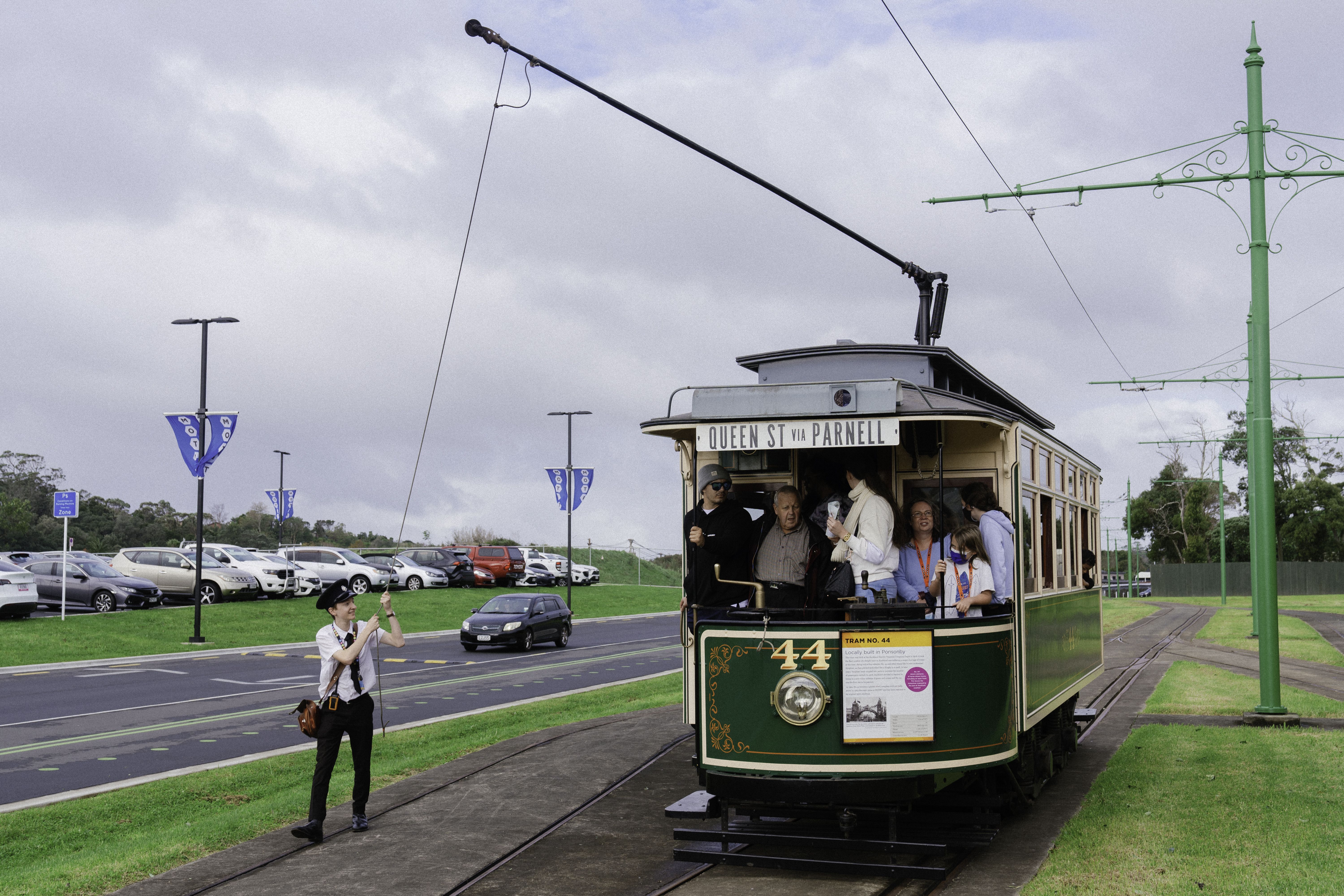 Tram No.44 out on the Western Springs Tramway