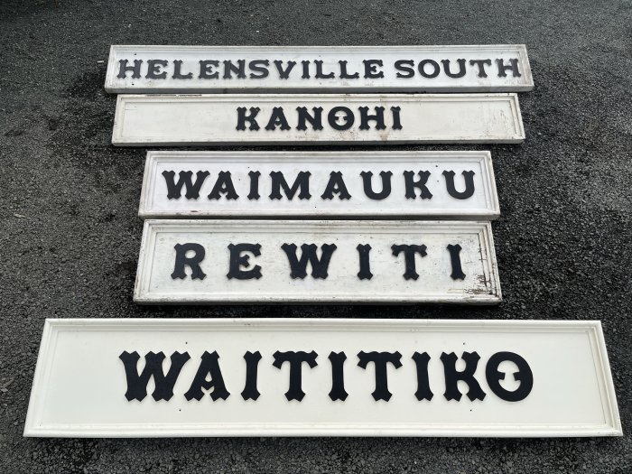 North Auckland Railway Station Signs 