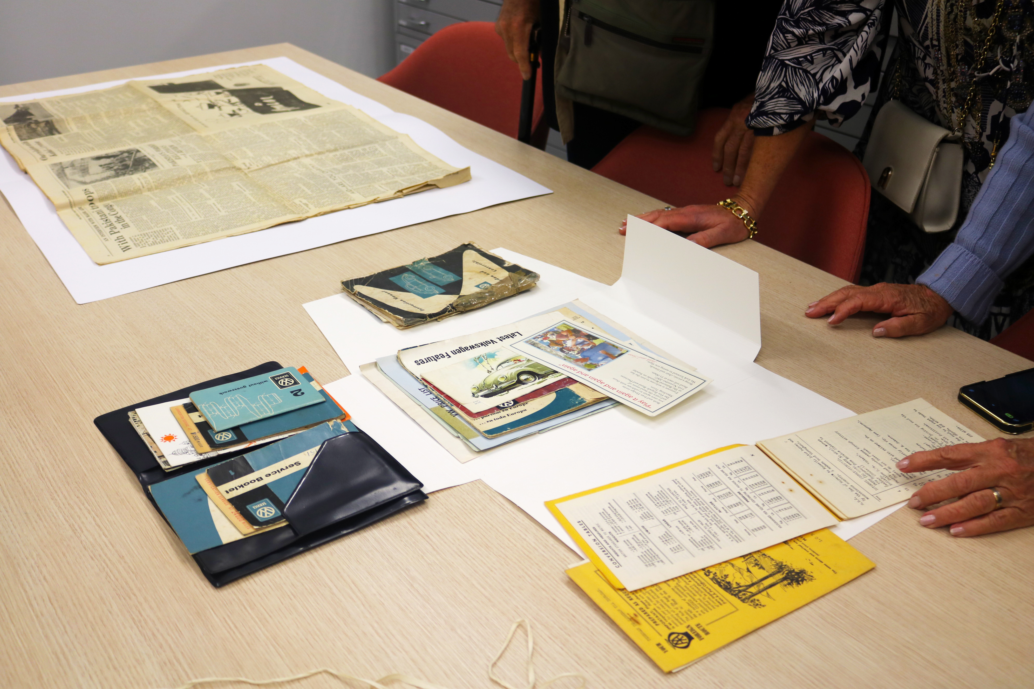 The Hodge's travel archive, now kept at the Walsh Memorial Library