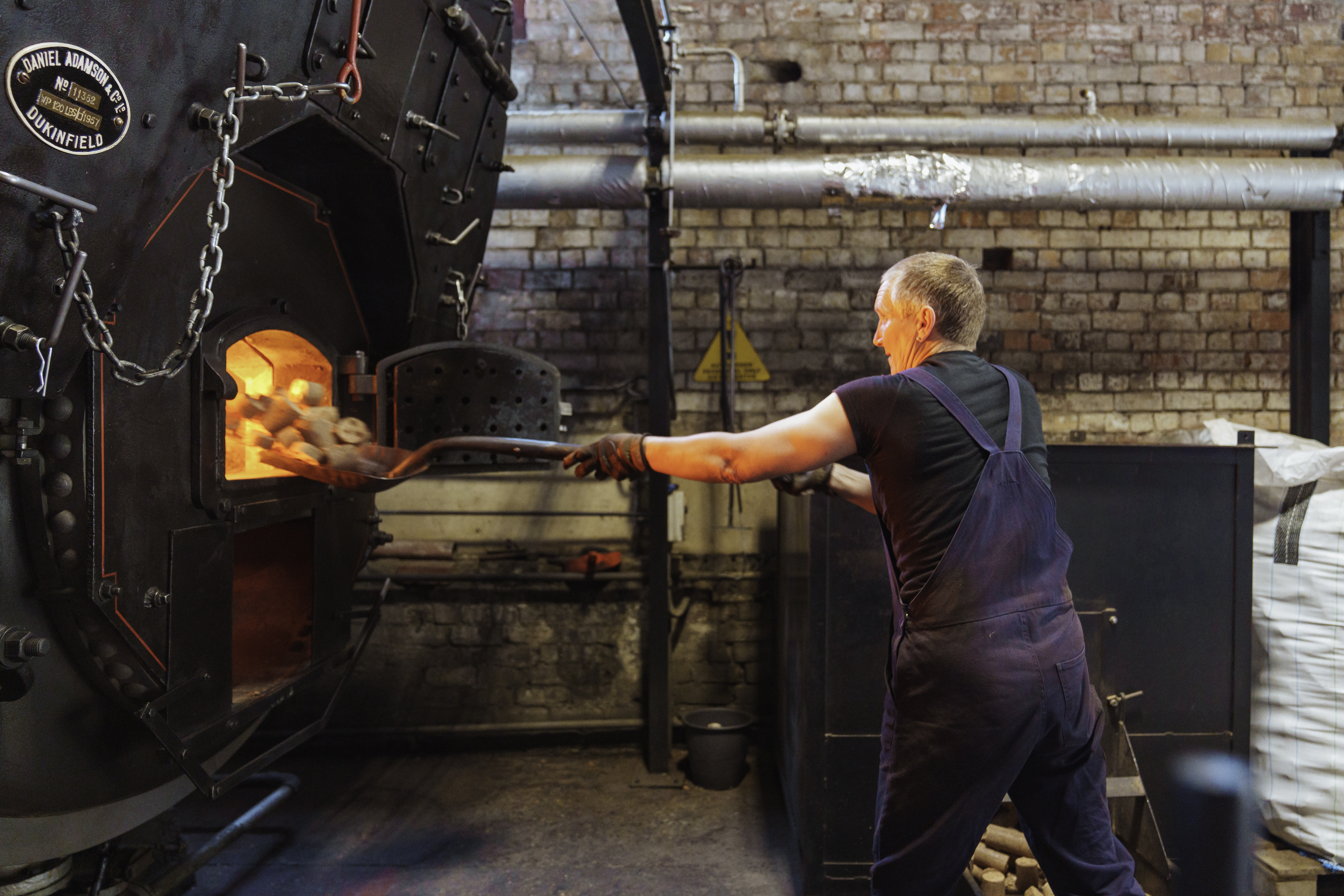 Biofuel is now used to fire up the boiler