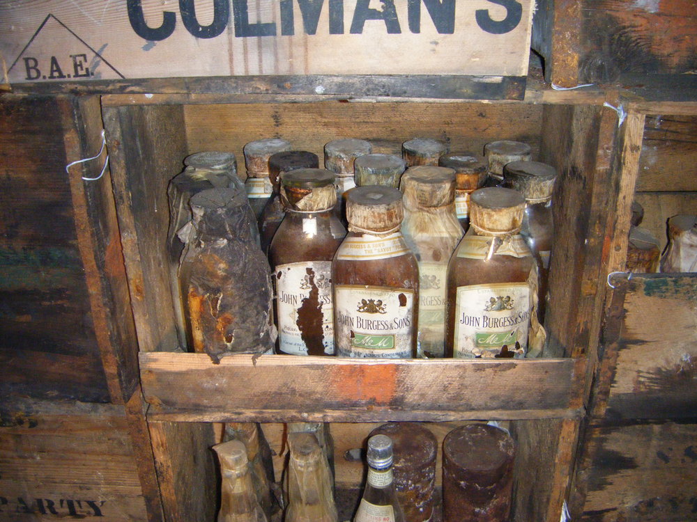 John Burgess & Son Sauce at Scott’s Hut. Terra Nova Hut, Photographer Ed Butler, 2014-15 Season, Antarctica NZ (10th Oct 2015).  In Website Antarctica NZ. Retrieved 22nd Jun 2020, from https://antarctica.recollect.co.nz/nodes/view/47728