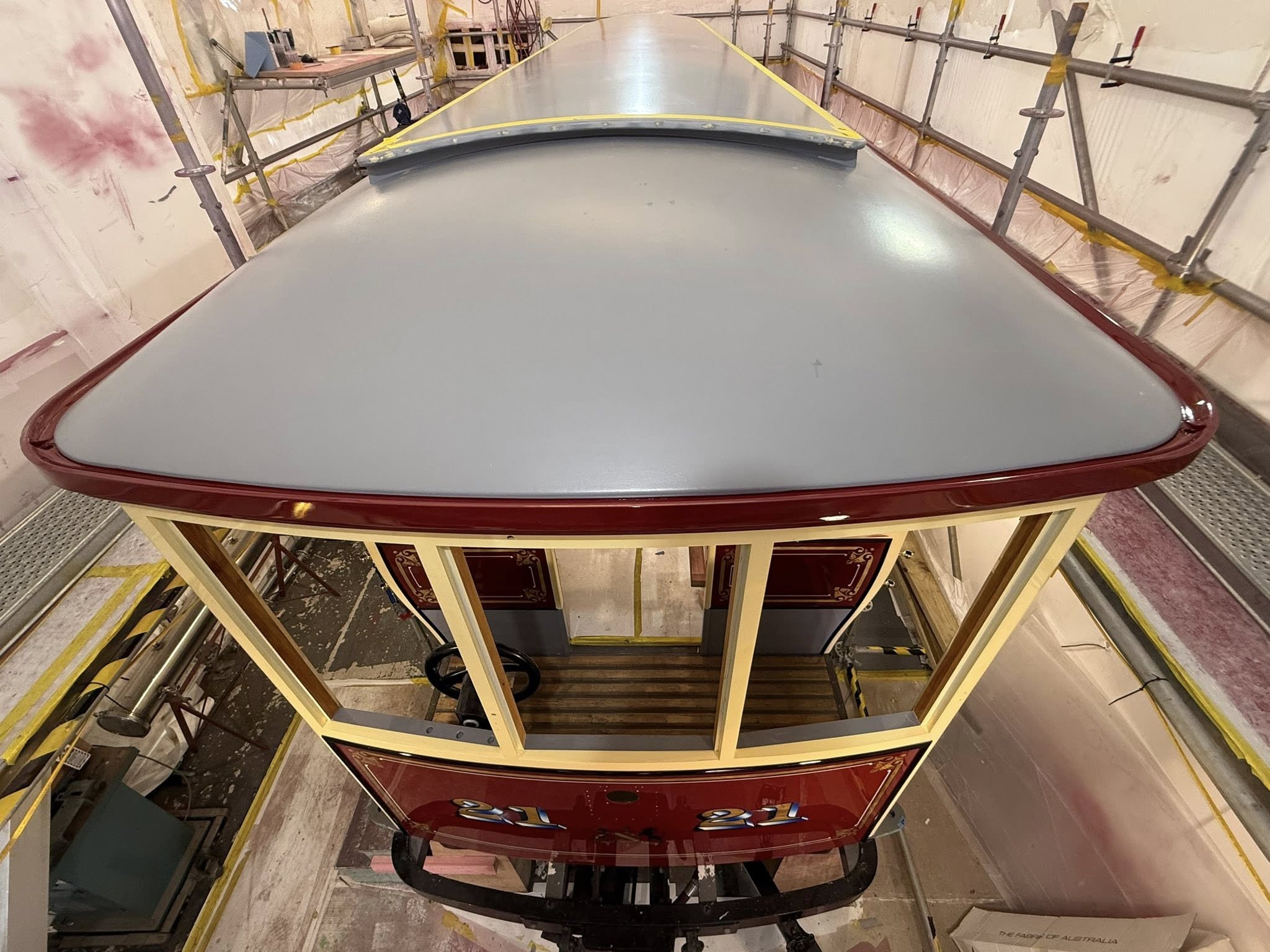 Completion of the roof including the totara gutter installed and monitor roof beaded and painted.