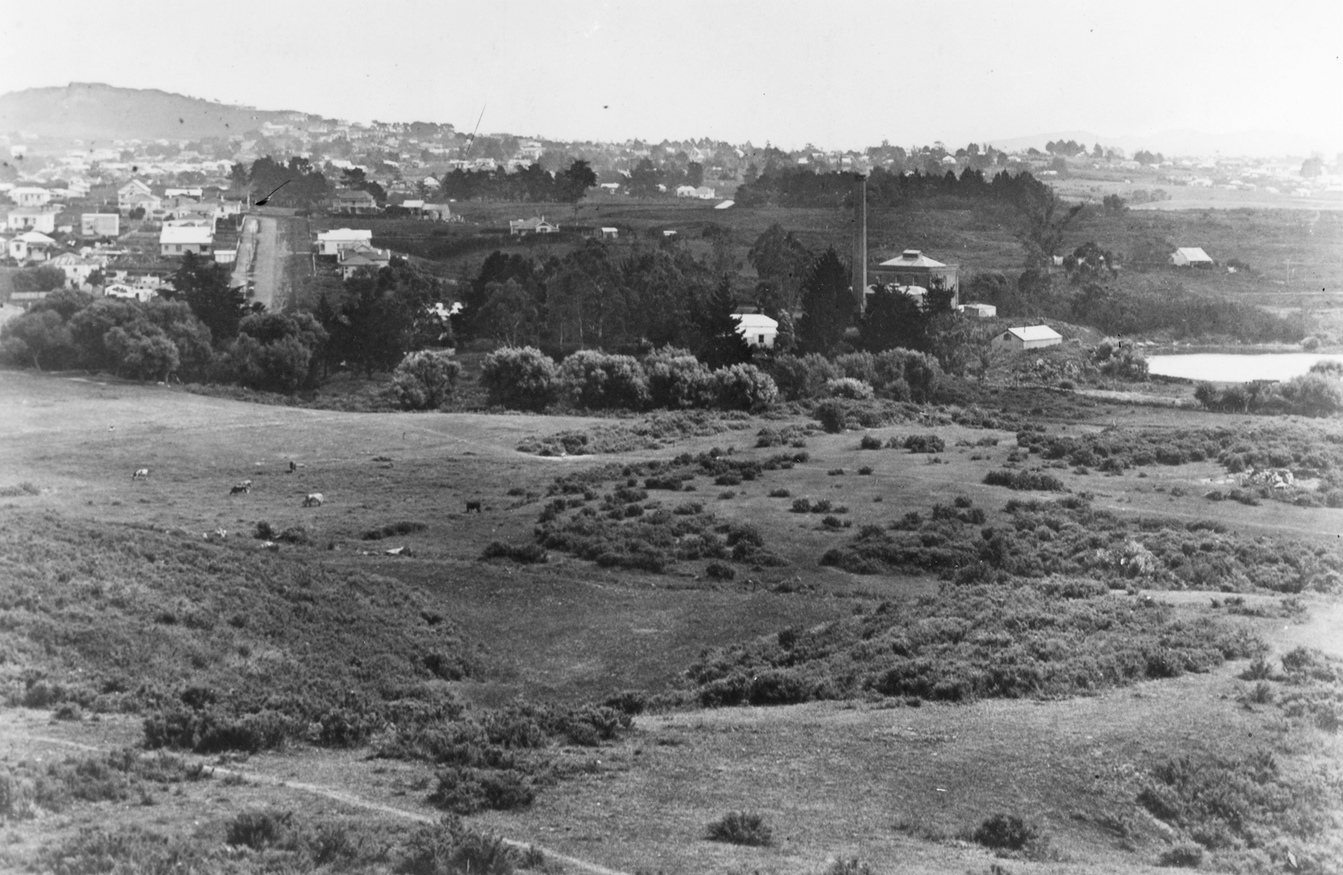 Western Springs Pumping Station at Waiorea. Unknown photographer, 1920s, 03-883. Walsh Memorial Library, The Museum of Transport and Technology (MOTAT).