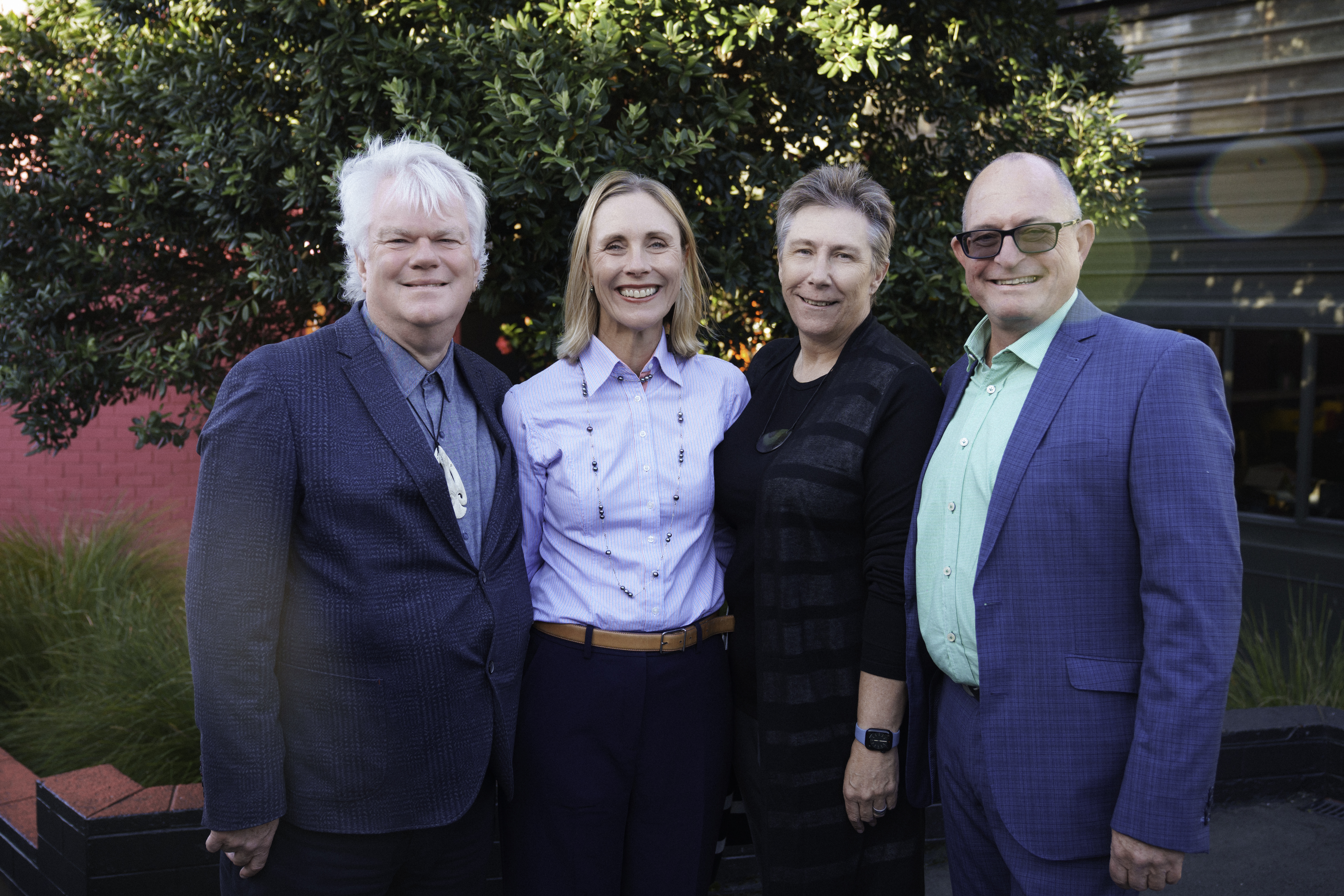 MOTAT Chief executive and Director Michael Frawley; General Manager Museum Experience Sally Manuireva; General Manager Collections Alba Letts; and General Manager Craig Goodall.