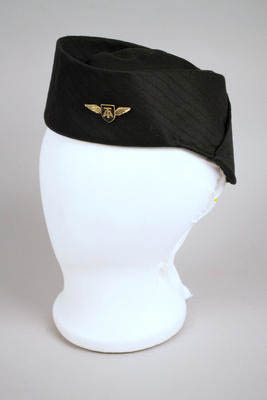 Uniform Cap [Teal Stewardess], 2004.434. The Museum of Transport and Technology (MOTAT).