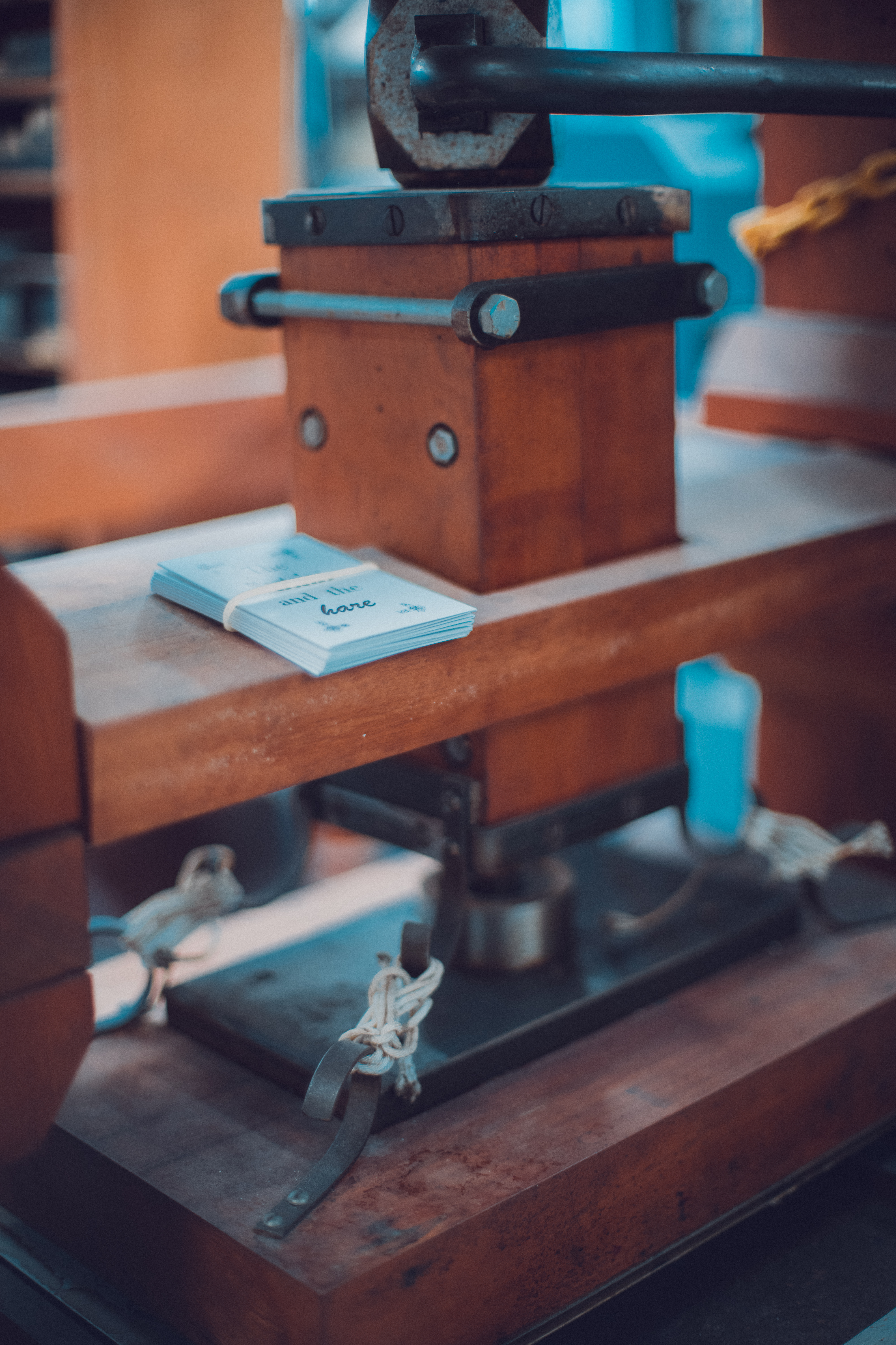 Working replica of the 1720s Franklin Press.