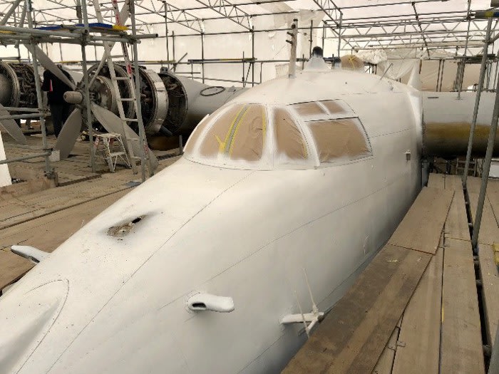 Short Solent ZK-AMO during restoration at MOTAT 2018. All rights reserved, MOTAT.