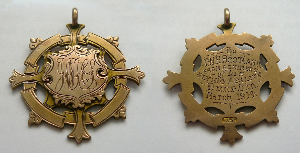 J.W.H. Scotland medal, front and verso, Museum of Transport and Technology collection, 1978.2609