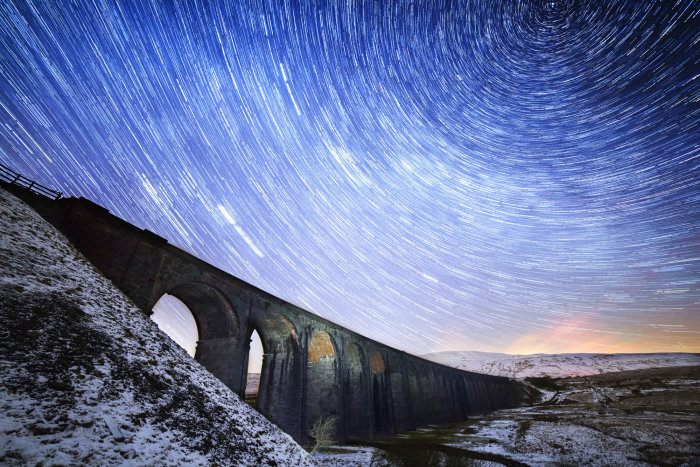 Ribblehead Viaduct Star Trails by David Forknall