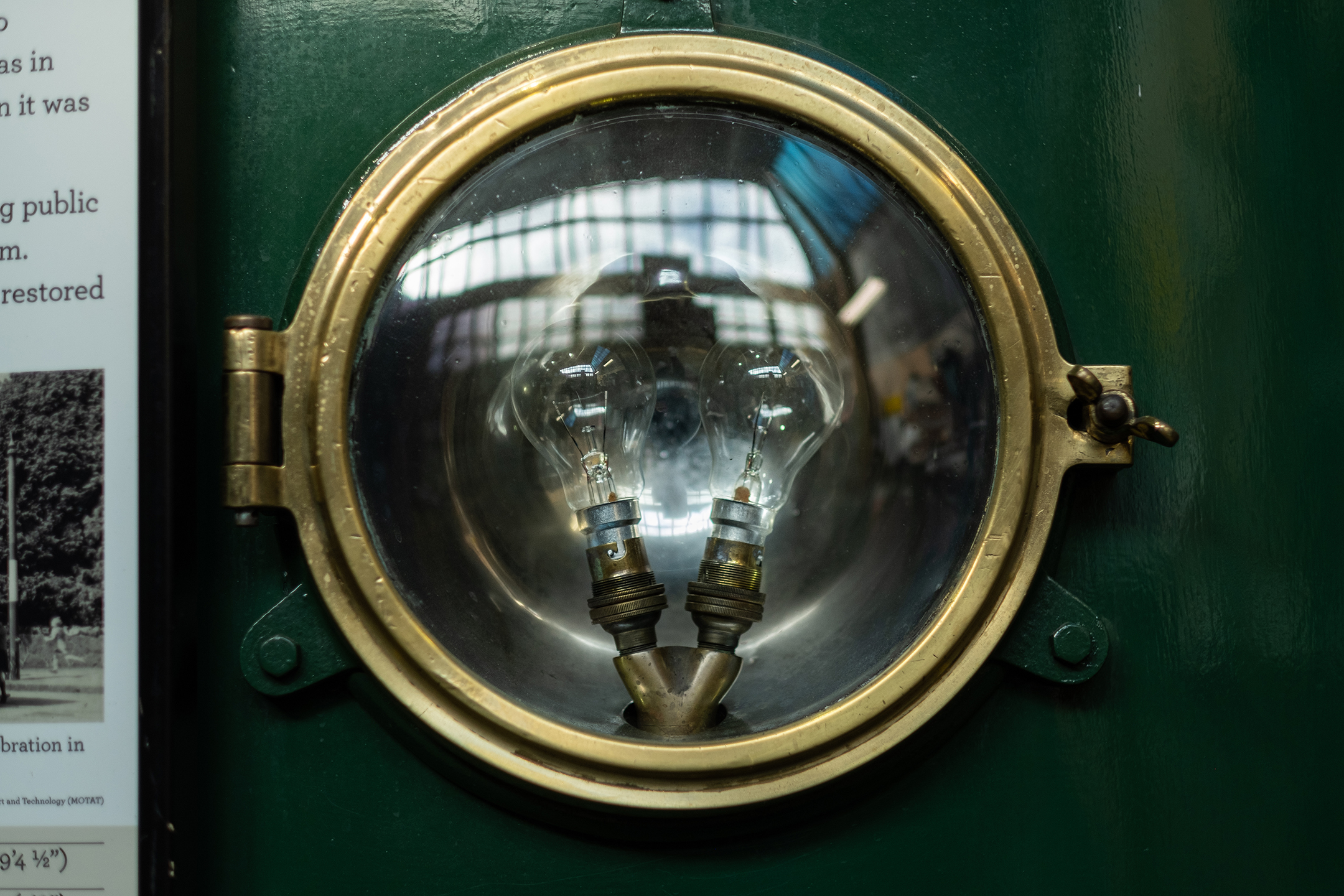 Tram headlight.