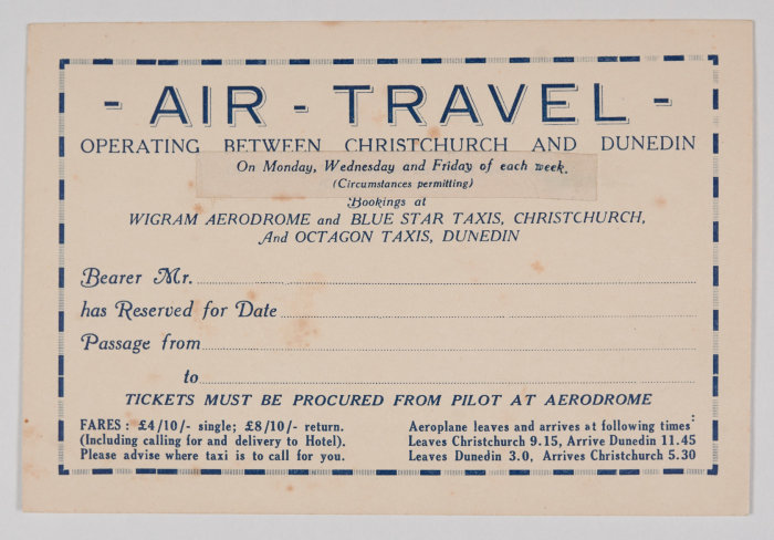 Maurice Clarke Collection Air Travel ticket-1