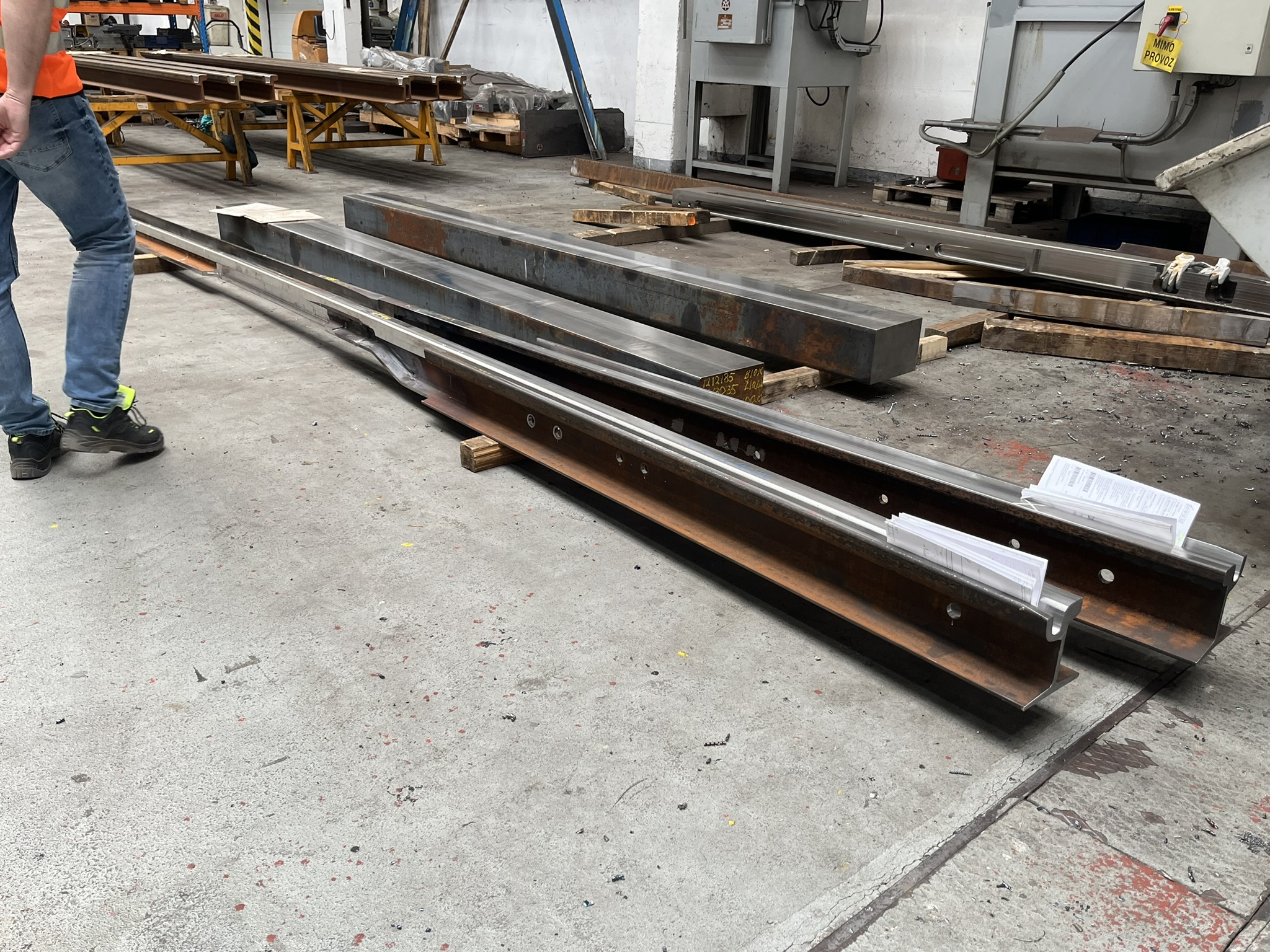 Rail being readied for an order