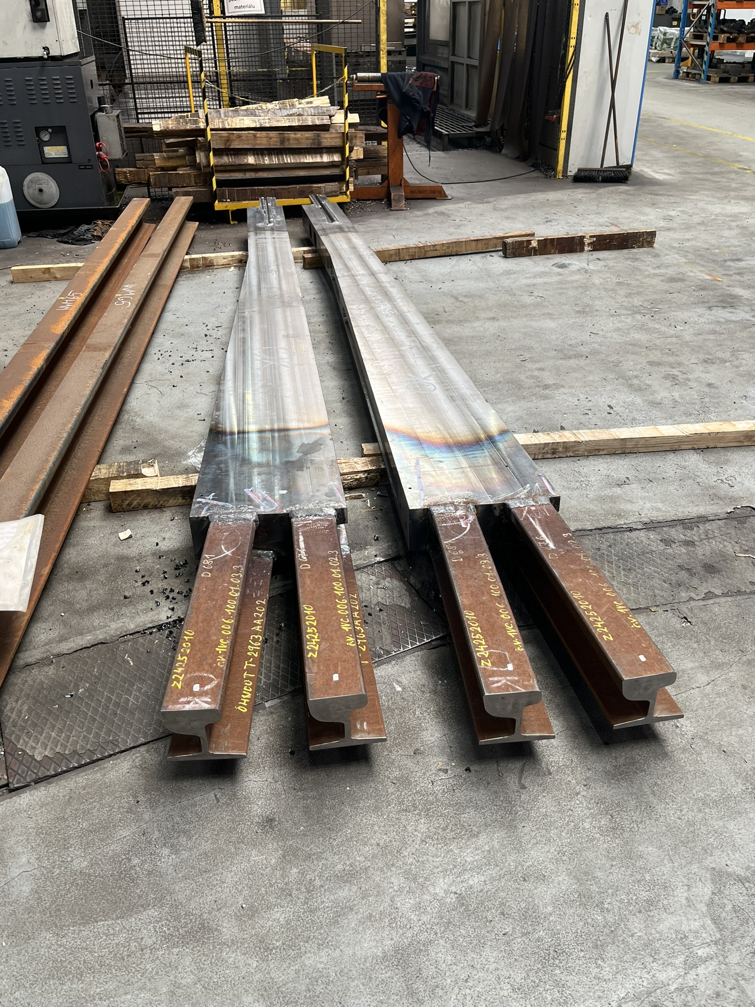 Rail fabrication at Prazska Storjirna, Czech Republic