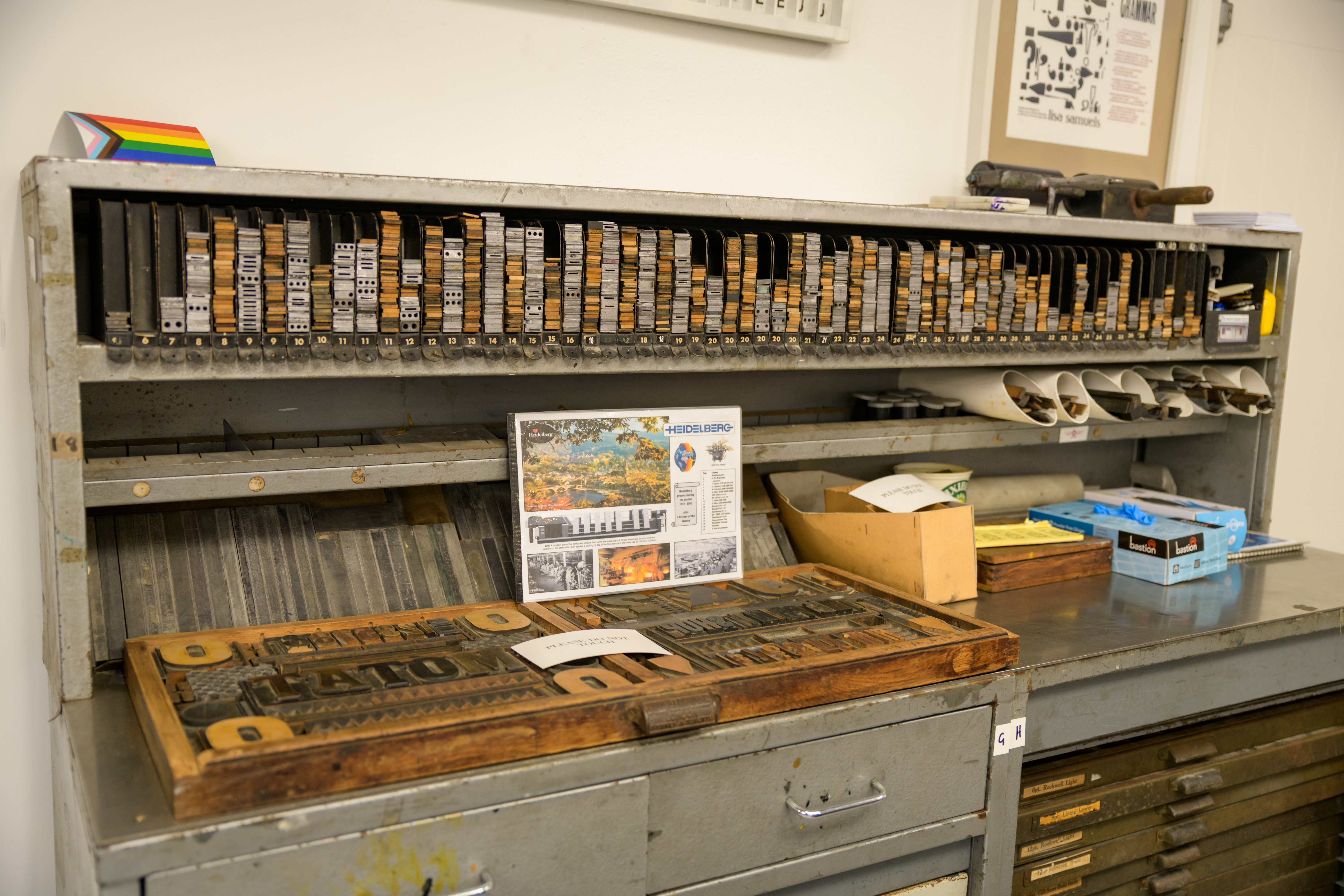 Inside the print shop