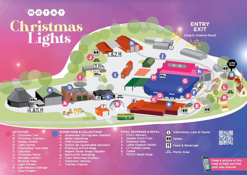 Christmas Lights map 2022 MOTAT New Zealand