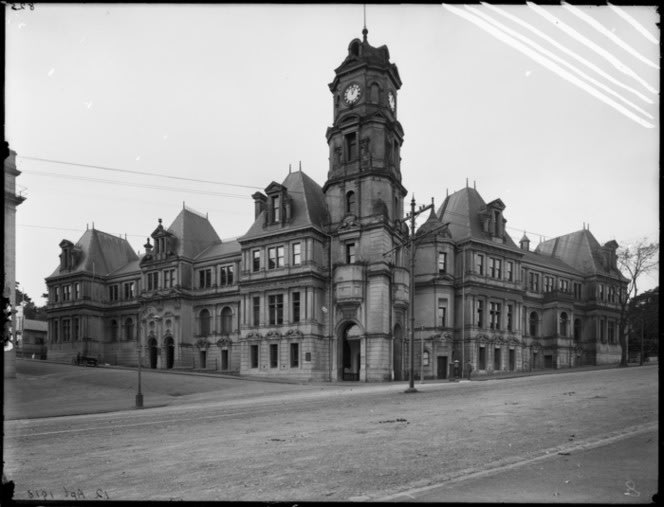 Auckland Public Library, Art Gallery and Municipal Offices, corner of Wellesley and Kitchener Streets, Auckland. Auckland Star: Negatives. Ref: 1/1–002920-G. Alexander Turnbull Library, Wellington, New Zealand.