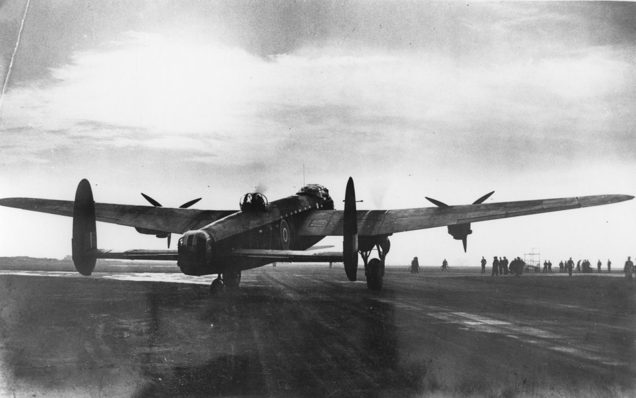 The Arvo Lancaster on the runway at Whenuapai, 1964, Walsh Memorial Library, The Museum of Transport and Technology