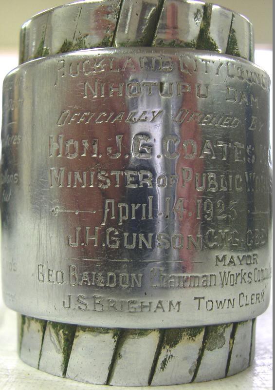 Piece of a Commemorative Cable for the building of the Nihotupu dam in 1923