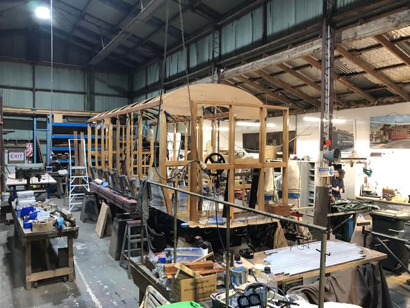 The external framing is all but complete