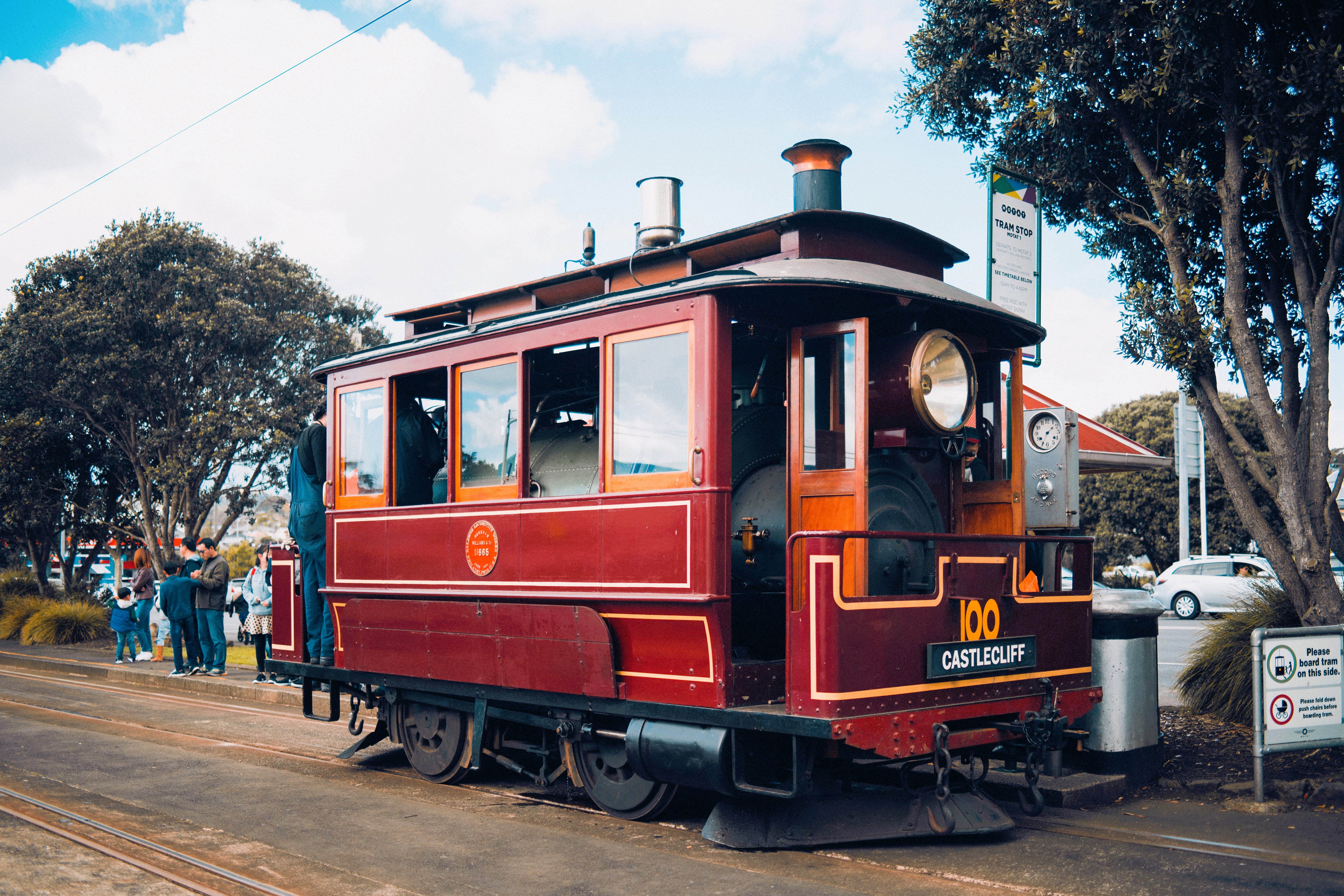 A rare steam tram fully restored by MOTAT