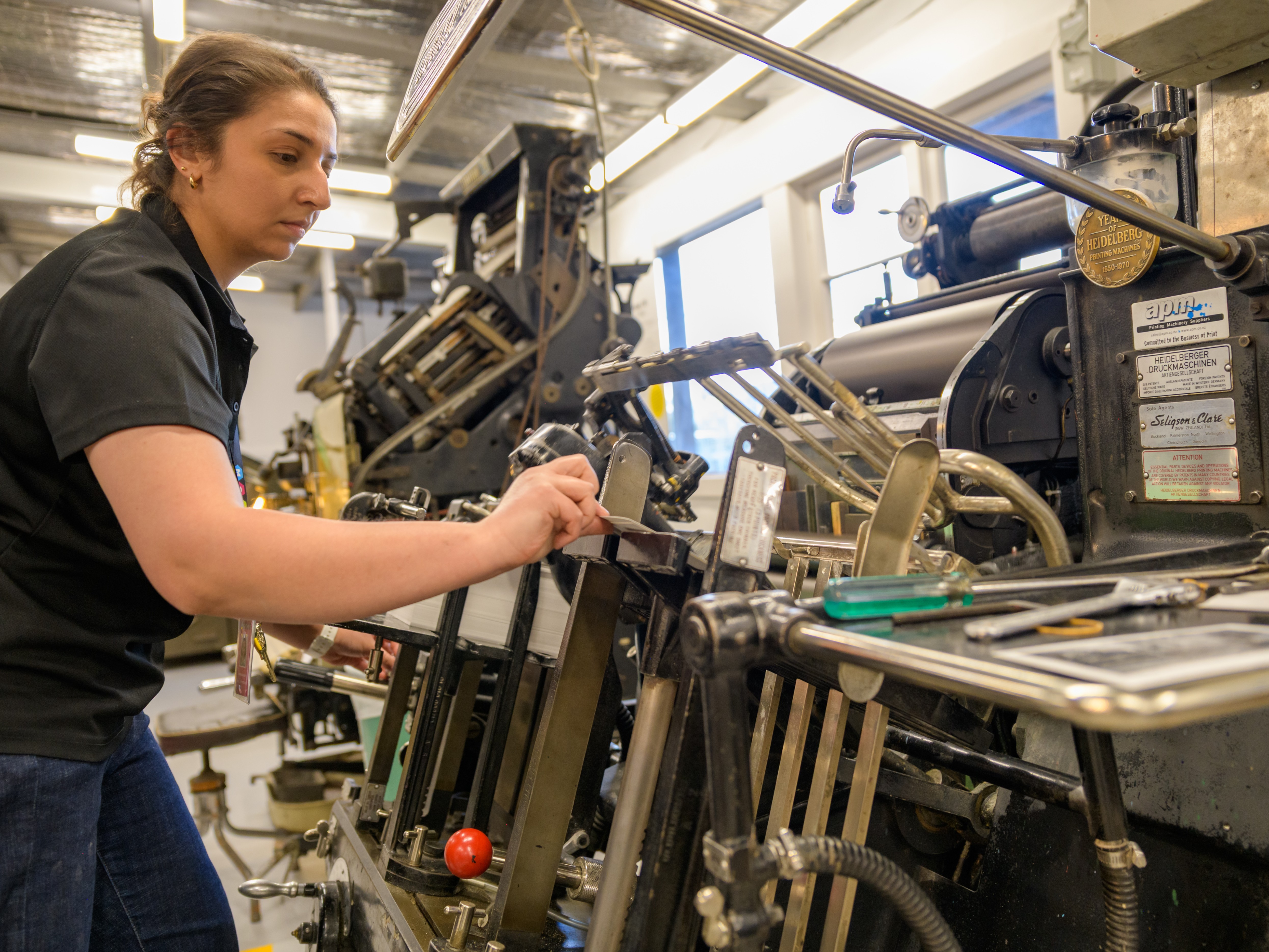 Inside the print shop