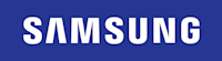 Samsung Logo Lettermark WHITE on Blue