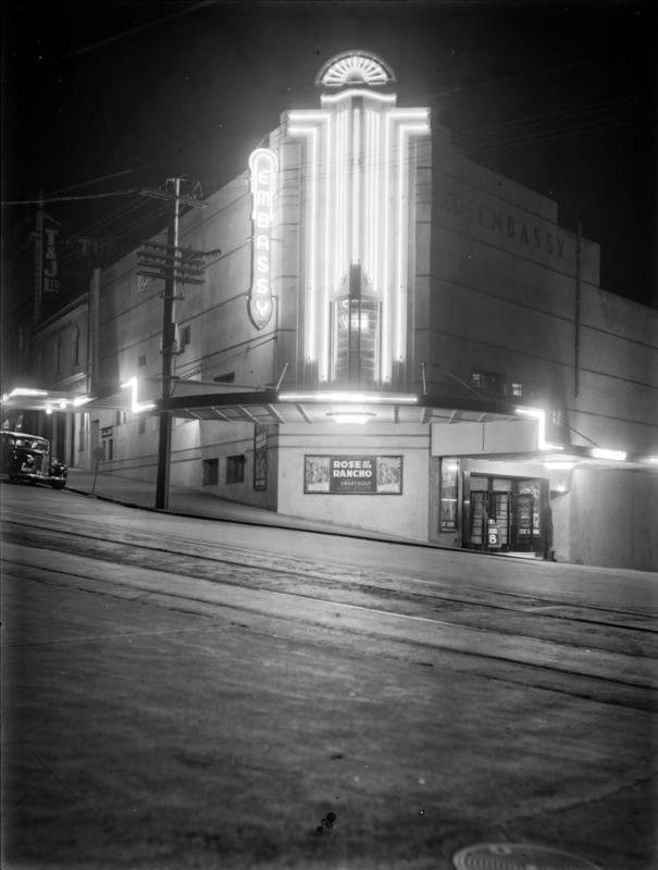 Embassy Theatre, Auckland, 1930s. John McGuire et al. 13-2148. Walsh Memorial Library, The Museum of Transport and Technology (MOTAT).
