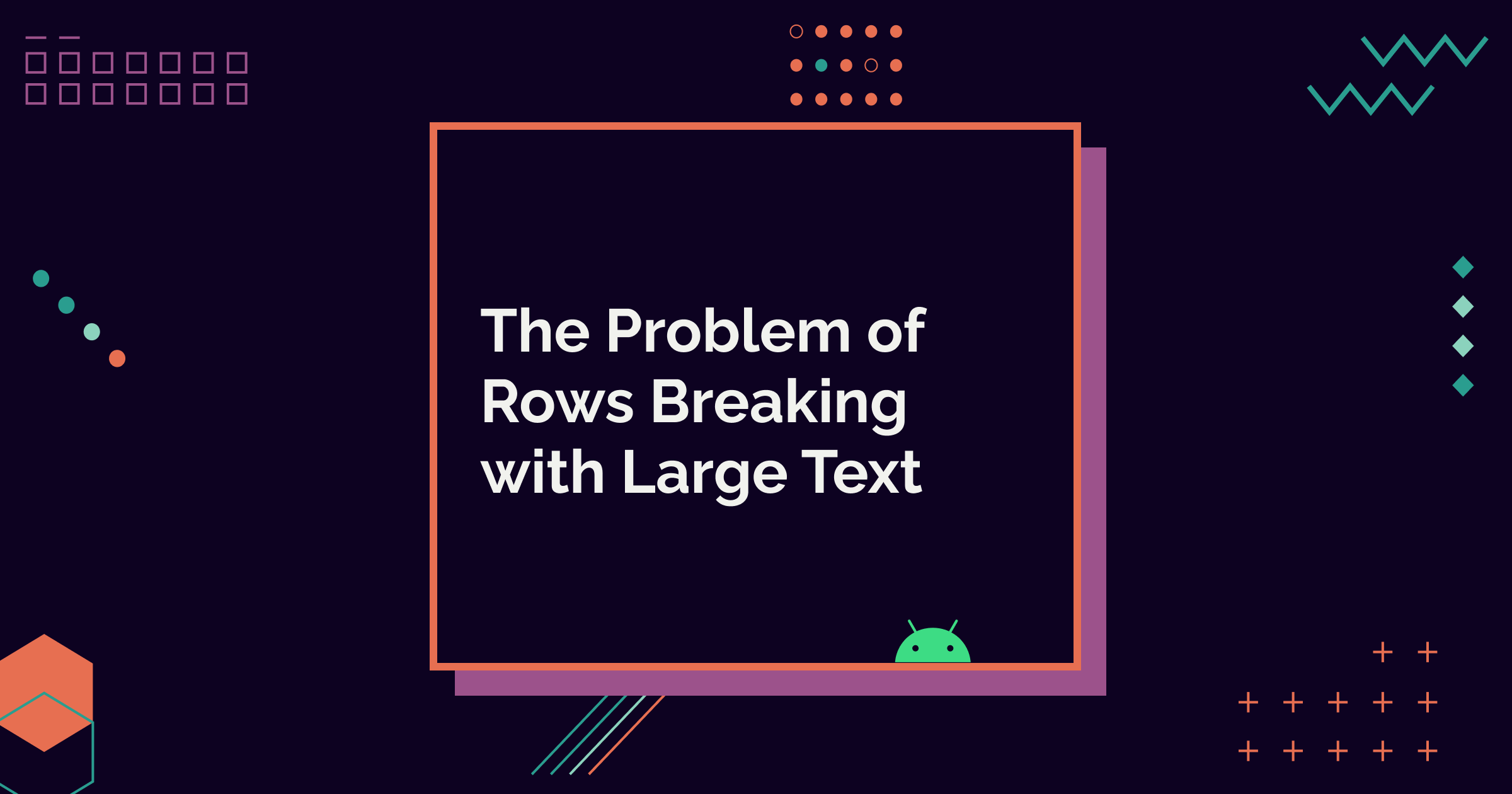 The Problem of Rows Breaking with Large Text