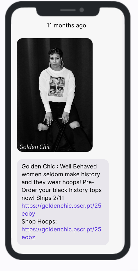 Black History Month SMS Campaign - Golden Chic