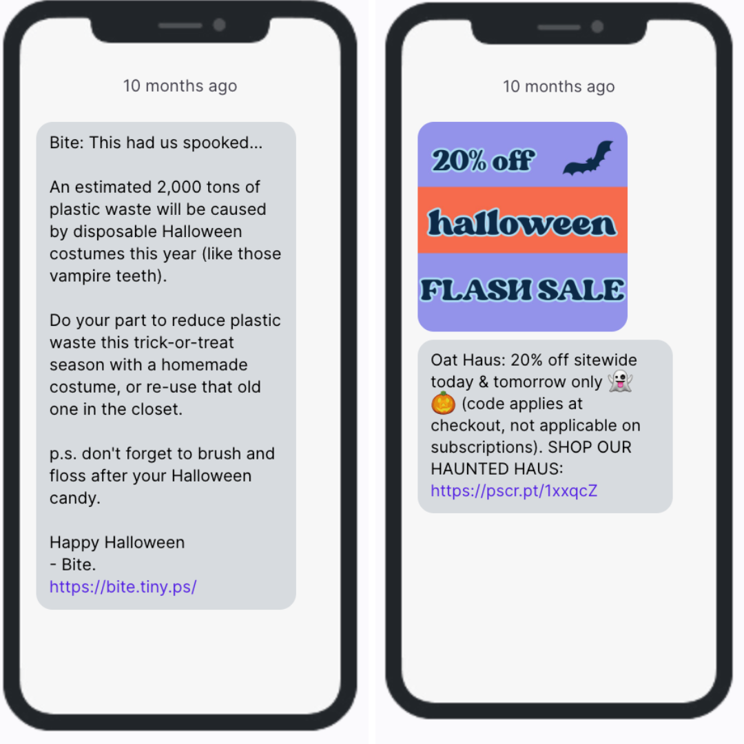 Halloween SMS Campaign Examples - Postscript