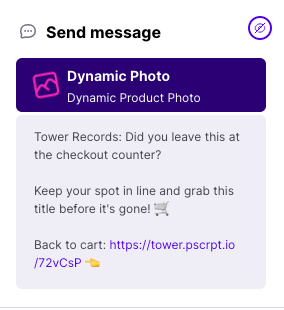 Tower Records Abandon Cart Automation SMS